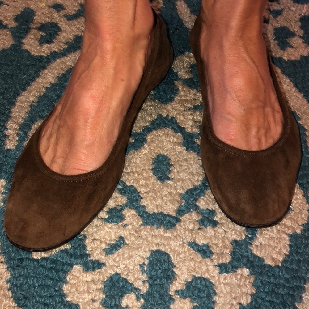 J.Crew size 7 chocolate suede ballet flat